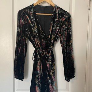 Velvet Zara floral wrap dress
